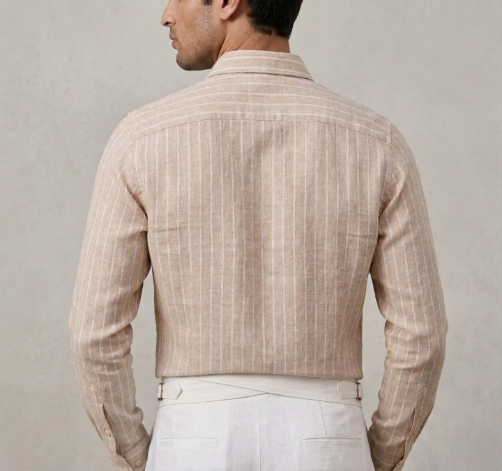 Beige Striped Shirt - Image 3